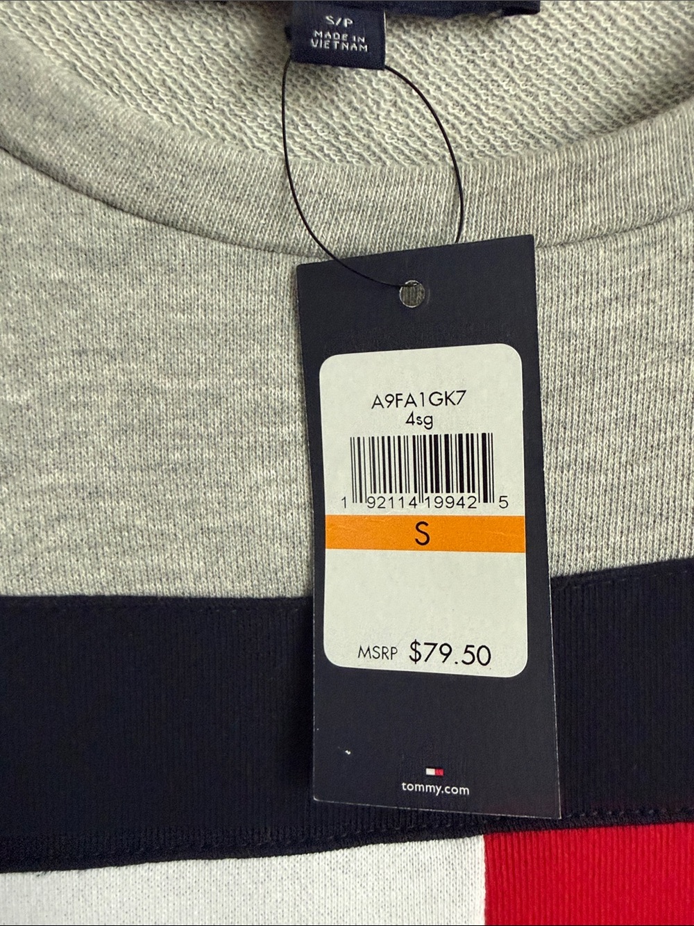 Tommy Hilfiger Grey Knit Dress with Red, White & Navy Colorblock S - Picture 3 of 8
